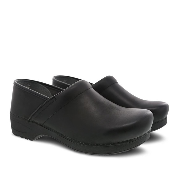Dansko Black Burnished Nubuck Clogs 40 - Picture 1 of 12